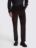 Moss Tailored Fit Cotton Cord Suit Trousers, Brown