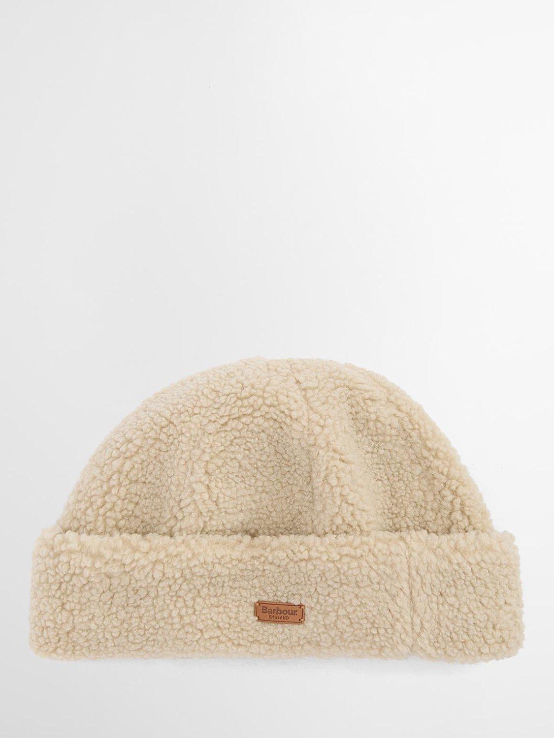 Product image 1 of 4, which shows Barbour Cathy Fleece Beanie Hat, Ecru, L