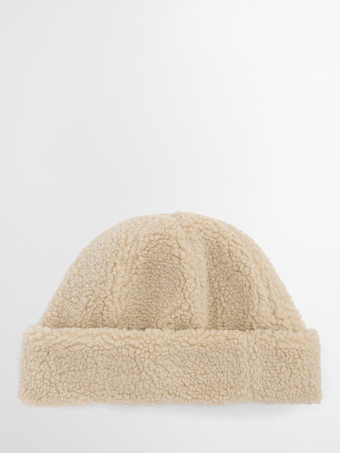 Product image 2 of 4, which shows Barbour Cathy Fleece Beanie Hat, Ecru, L