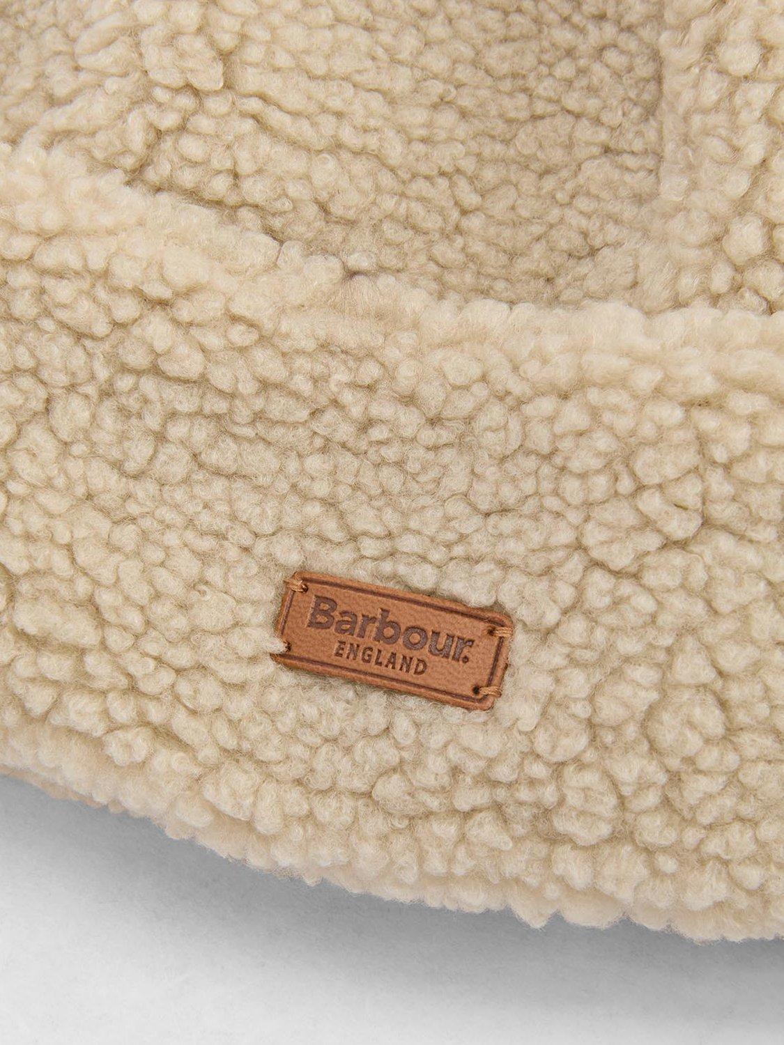 Product image 3 of 4, which shows Barbour Cathy Fleece Beanie Hat, Ecru, L