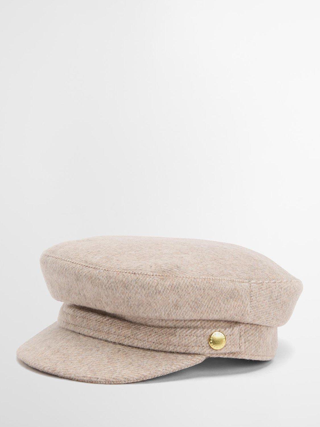 Barbour Bothal Wool Blend Bakerboy Cap, Beige - Main Image