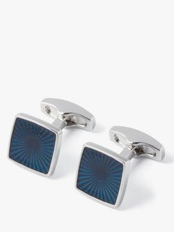 Simon Carter Ray Cufflinks, Silver/Blue, Silver/Blue