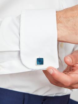 Simon Carter Ray Cufflinks, Silver/Blue - view 2, Silver/Blue