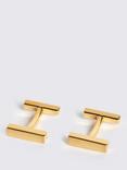 Moss Brushed Gold Bar Cufflinks, Brass