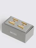Moss Brushed Gold Bar Cufflinks, Brass