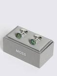 Moss Mother of Pearl Square Cufflinks, Grey