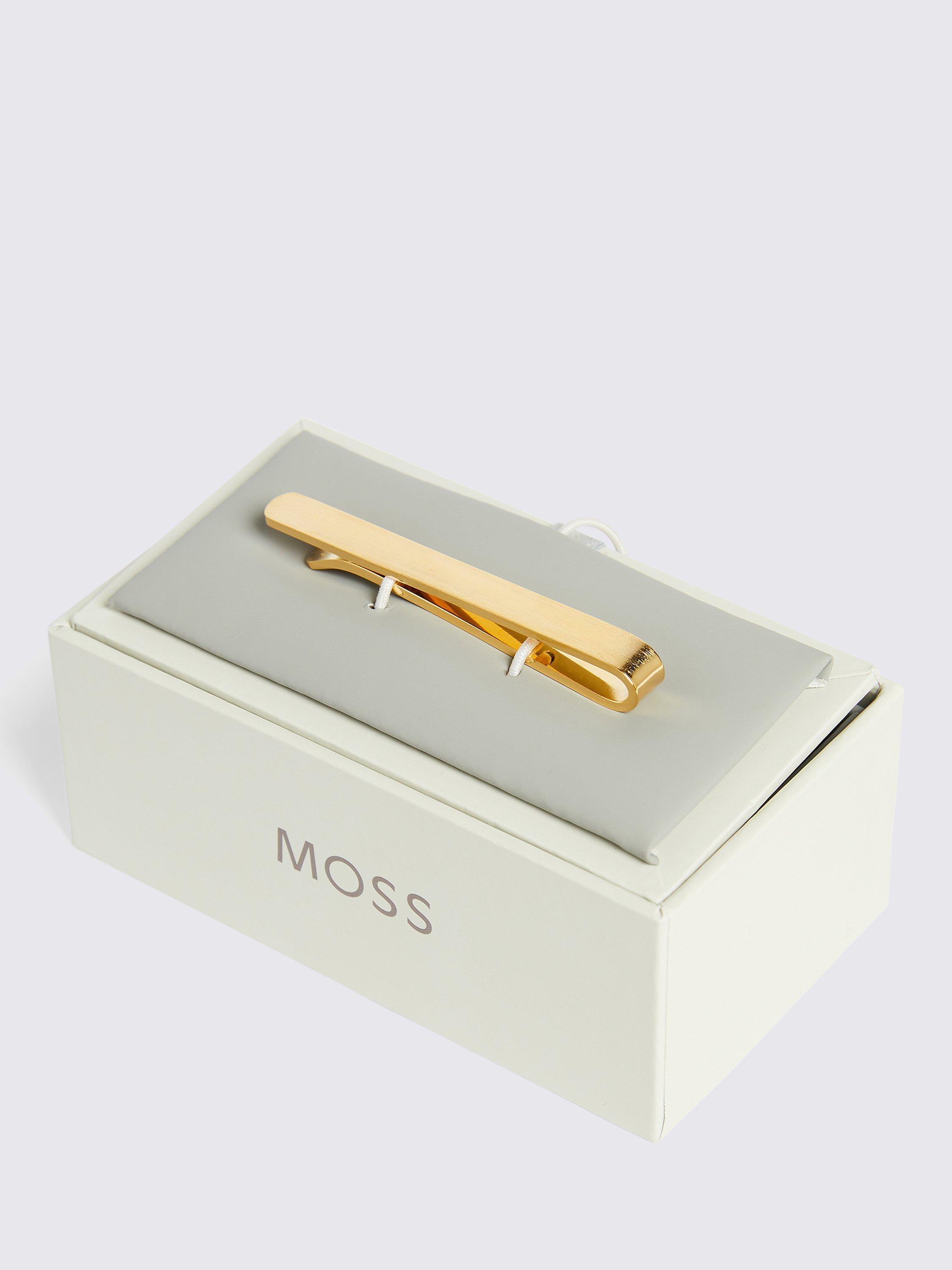 Product image 2 of 2, which shows Moss Brushed Gold Tie Bar, Brass