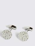 Moss Textured Effect Cufflinks, Grey