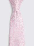 Moss Floral Swirl Silk Tie, Pink
