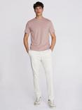 Moss Cotton Regular Fit Short Sleeve T-Shirt, Pink