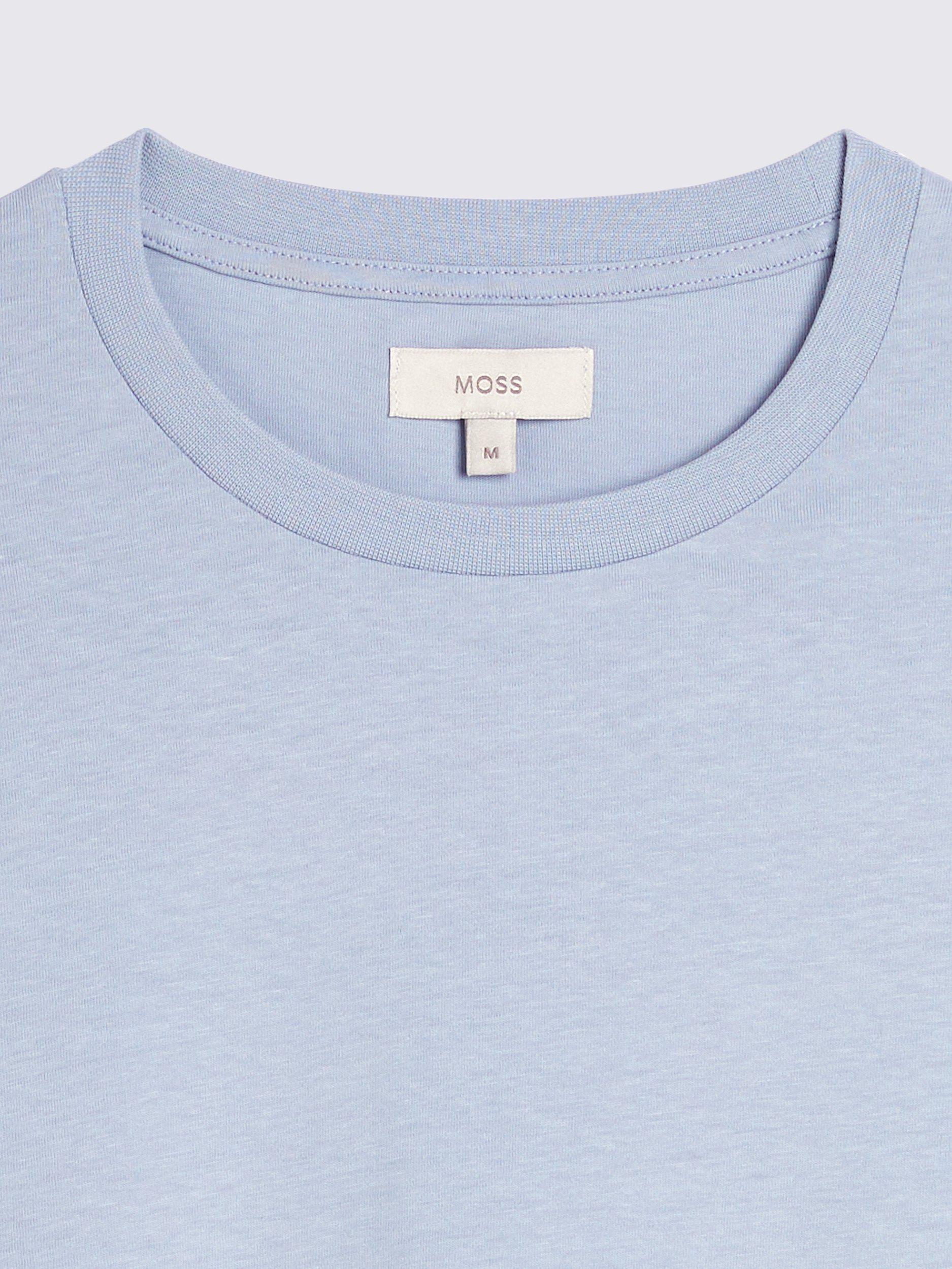 Product image 5 of 5, which shows Moss Cotton Regular Fit Short Sleeve Crew Neck T-Shirt, Green, S