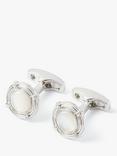 Simon Carter Lifebouy Cufflinks, Silver/White
