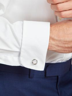 Simon Carter Lifebouy Cufflinks, Silver/White - view 2, Silver/White