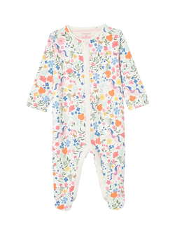 Joules Baby Razamataz Cotton Printed Bodysuit, Cream, Cream