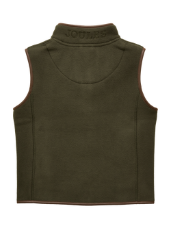 Joules Kids' Heritage Fleece Gilet - view 2, Dark Green