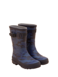 Joules Kids' Camo Wellington Boots, Navy