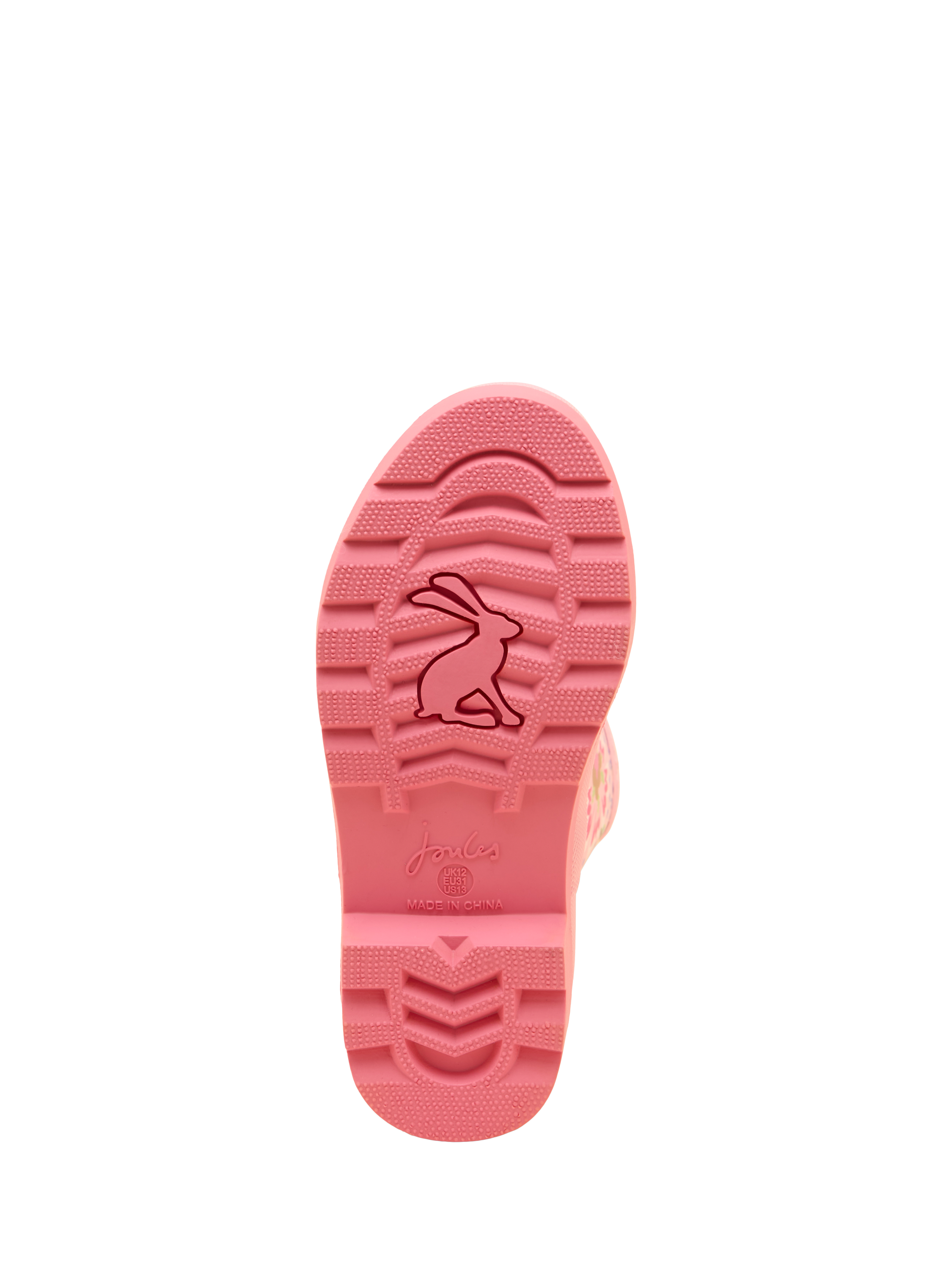 Product image 5 of 5, which shows Joules Kids' Floral Wellington Boots, Pink, EU25