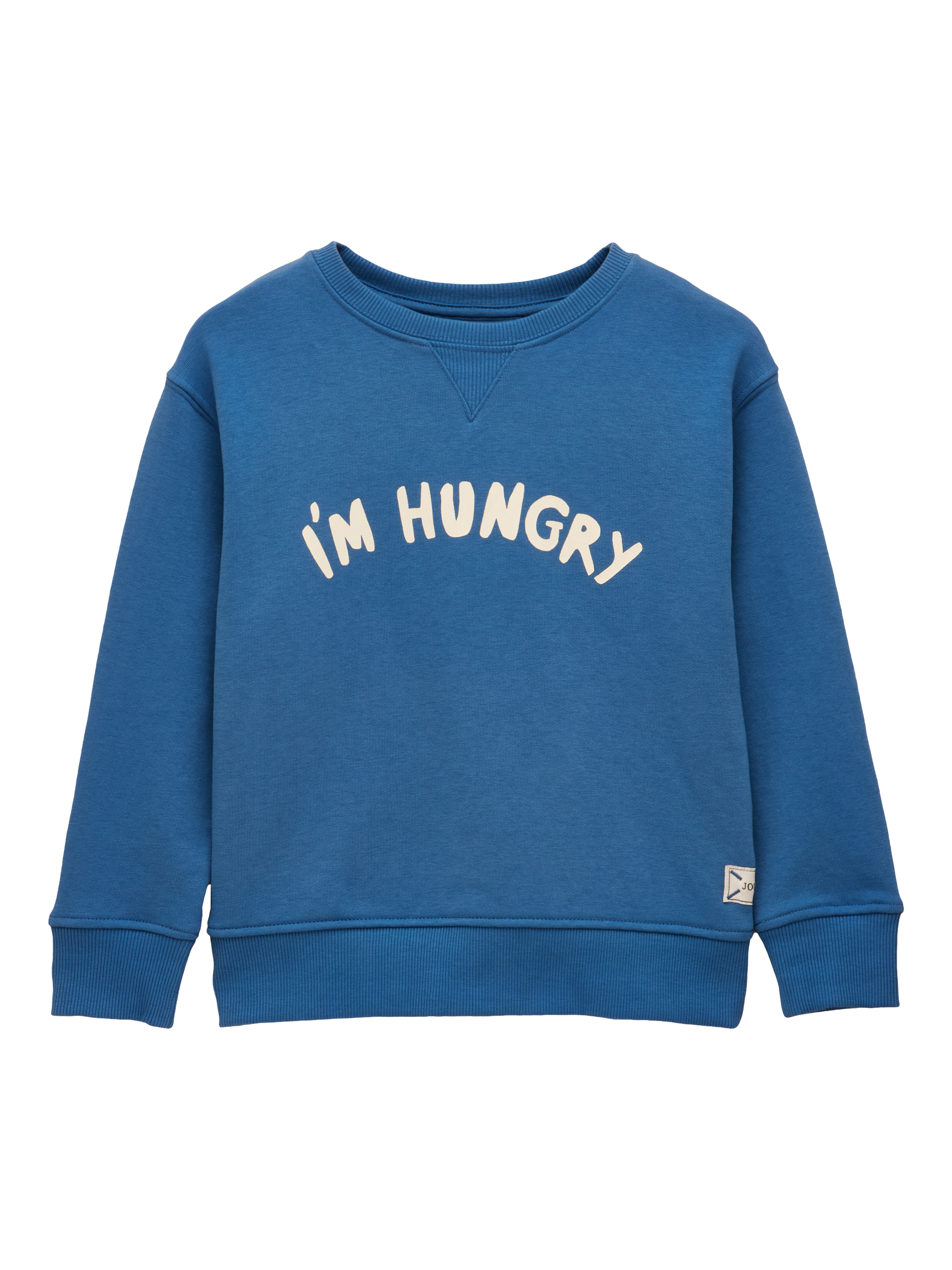 Product image 1 of 5, which shows Joules Kids' Sundaze Cotton Blend Slogan Sweatshirt, Blue, 2-3 years