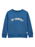 Joules Kids' Sundaze Cotton Blend Slogan Sweatshirt, Blue