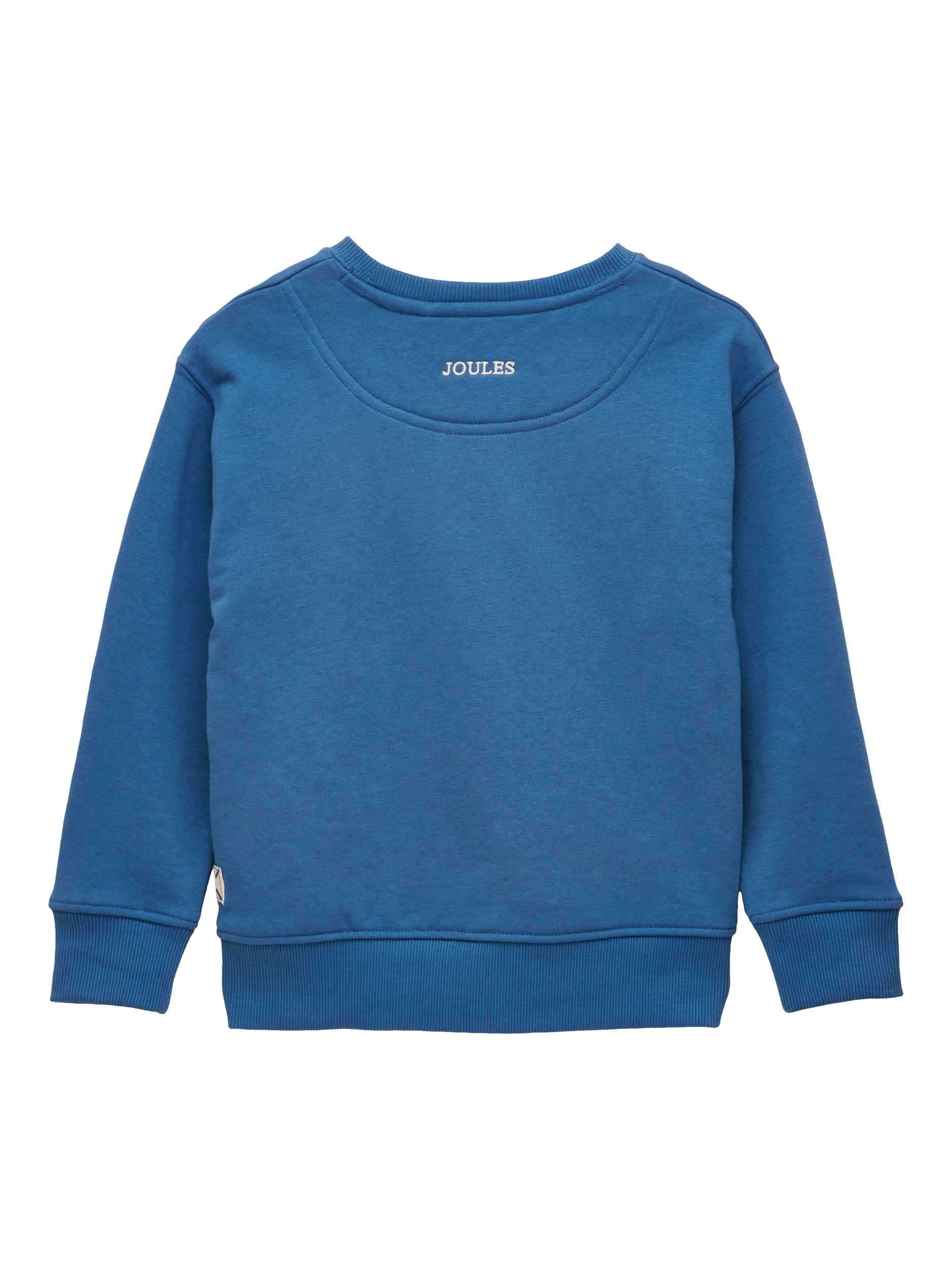 Product image 3 of 5, which shows Joules Kids' Sundaze Cotton Blend Slogan Sweatshirt, Blue, 2-3 years