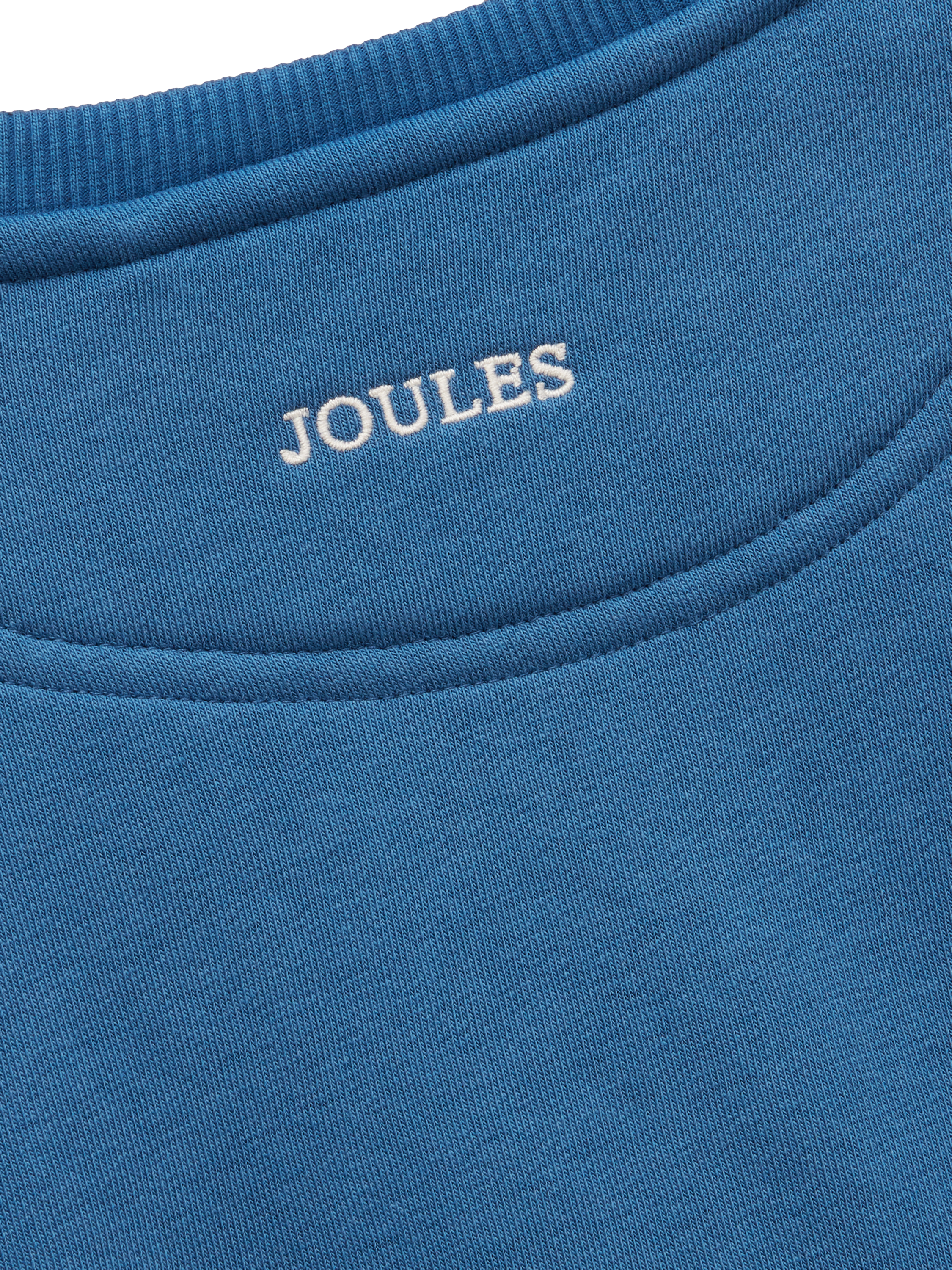 Product image 4 of 5, which shows Joules Kids' Sundaze Cotton Blend Slogan Sweatshirt, Blue, 2-3 years