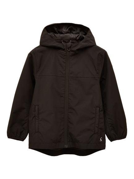 Joules Kids' Ayston Cotton Blend Raincoat, Black
