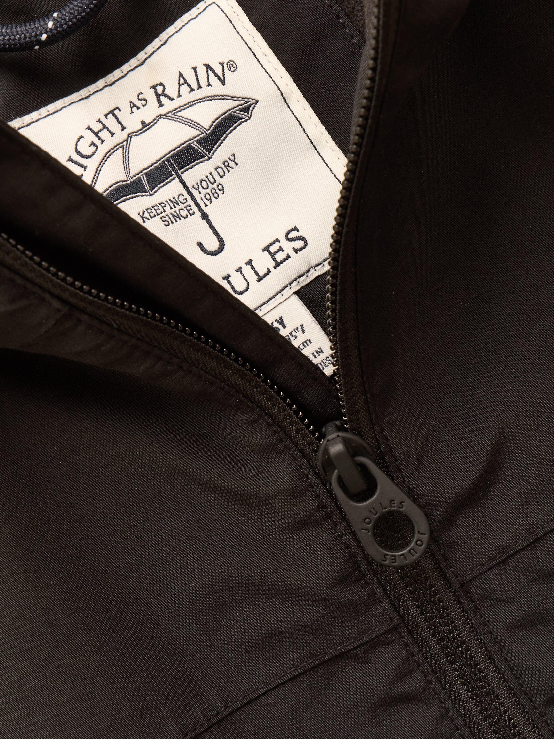 Product image 2 of 6, which shows Joules Kids' Ayston Cotton Blend Raincoat, Black, 2-3 years
