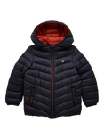 Joules Kids' Carin Hooded Padded Coat. Navy