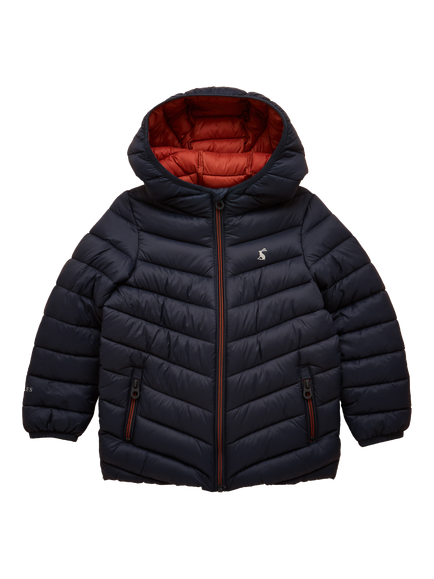 Joules Kids' Cairn Hooded Padded Coat, Navy