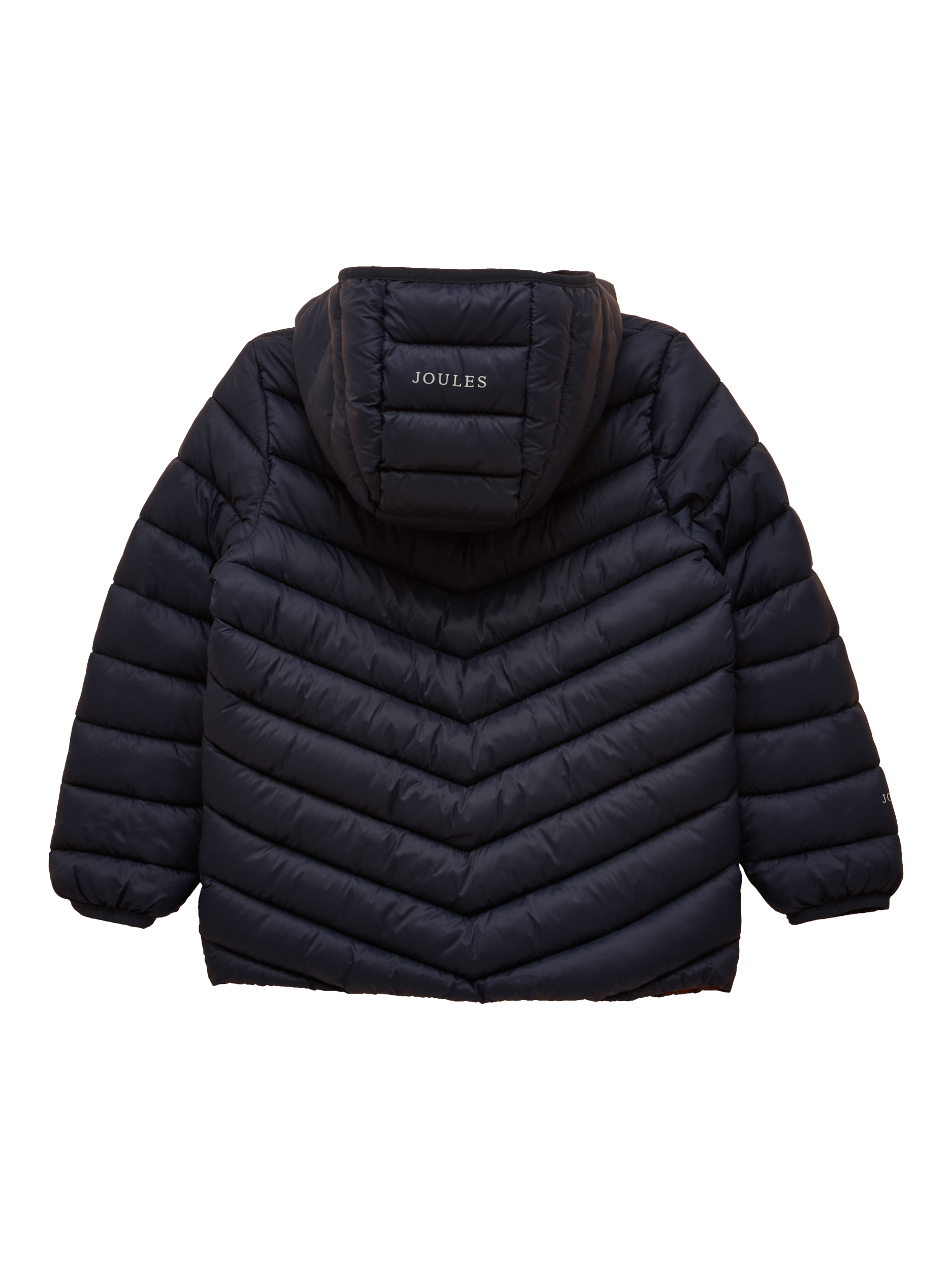 Product image 2 of 5, which shows Joules Kids' Carin Hooded Padded Coat, Navy, 1-2 years
