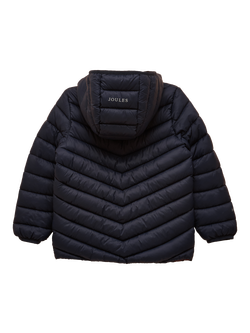 Joules Kids' Carin Hooded Padded Coat. Navy - view 2, Navy