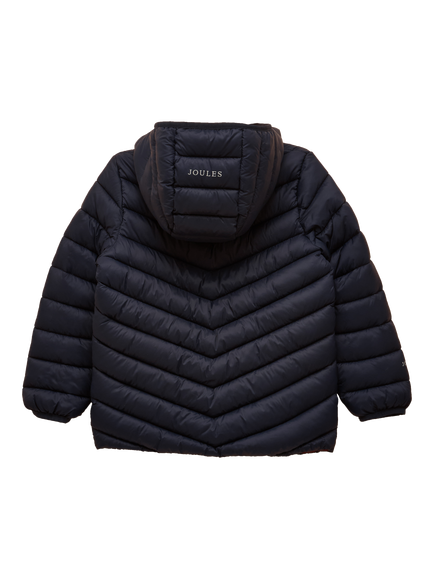 Joules Kids' Cairn Hooded Padded Coat - view 2, Navy