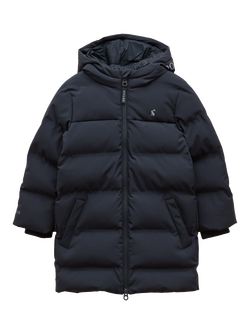 Joules Kids' Padwell Hooded Padded Coat, Navy, Navy