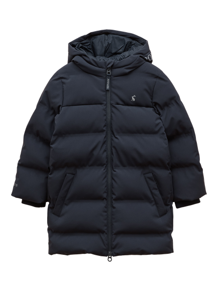Joules Kids' Padwell Hooded Padded Coat, Navy, Navy