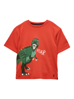 Joules Kids' Ben Short Sleeve Crew Neck T-Shirt, Orange