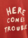 Joules Kids' Cotton Blend Sundaze Sweatshirt, Rust Red