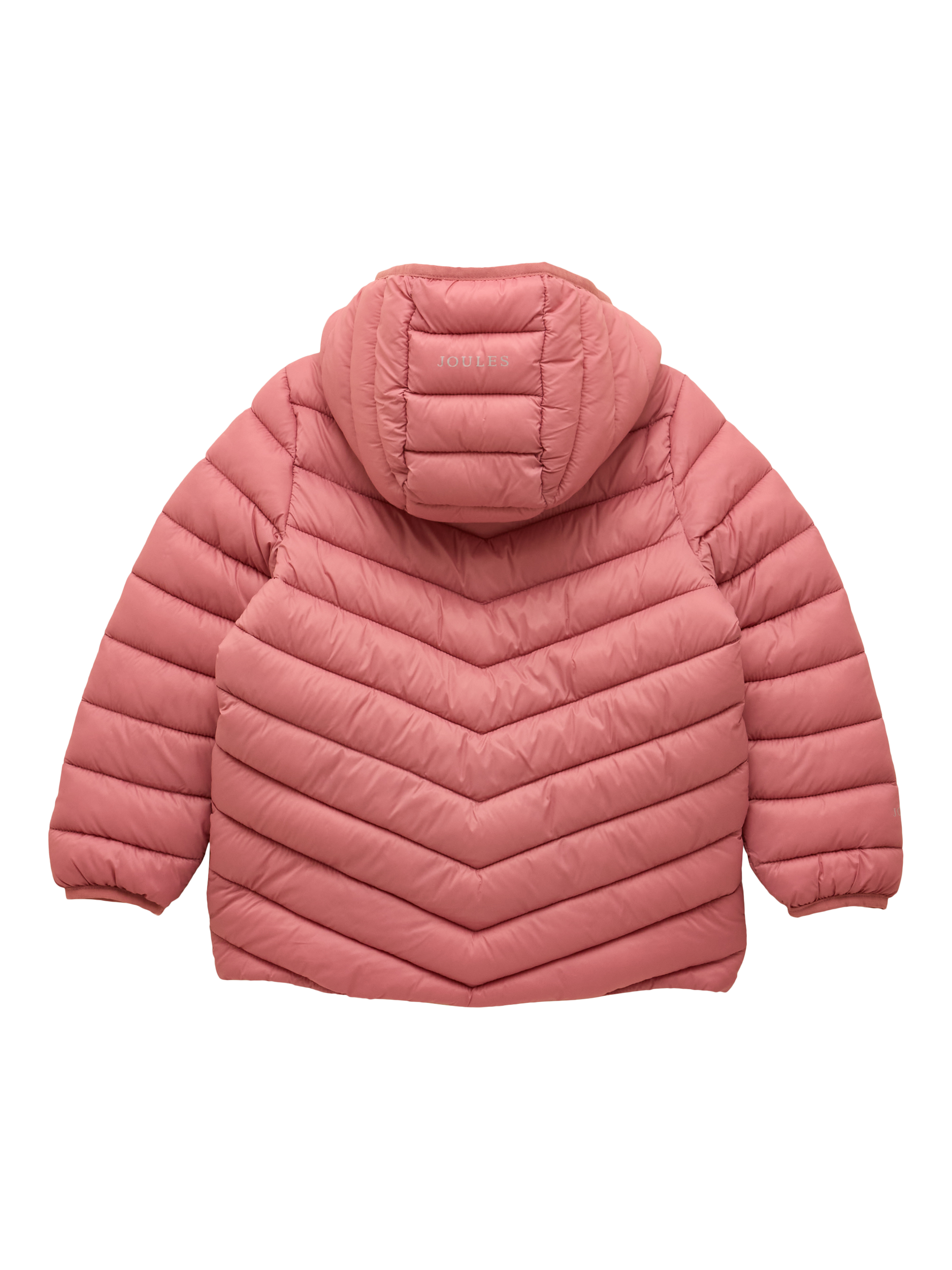 Product image 4 of 5, which shows Joules Kids' Carin Hooded Padded Coat, Pink, 1-2 years
