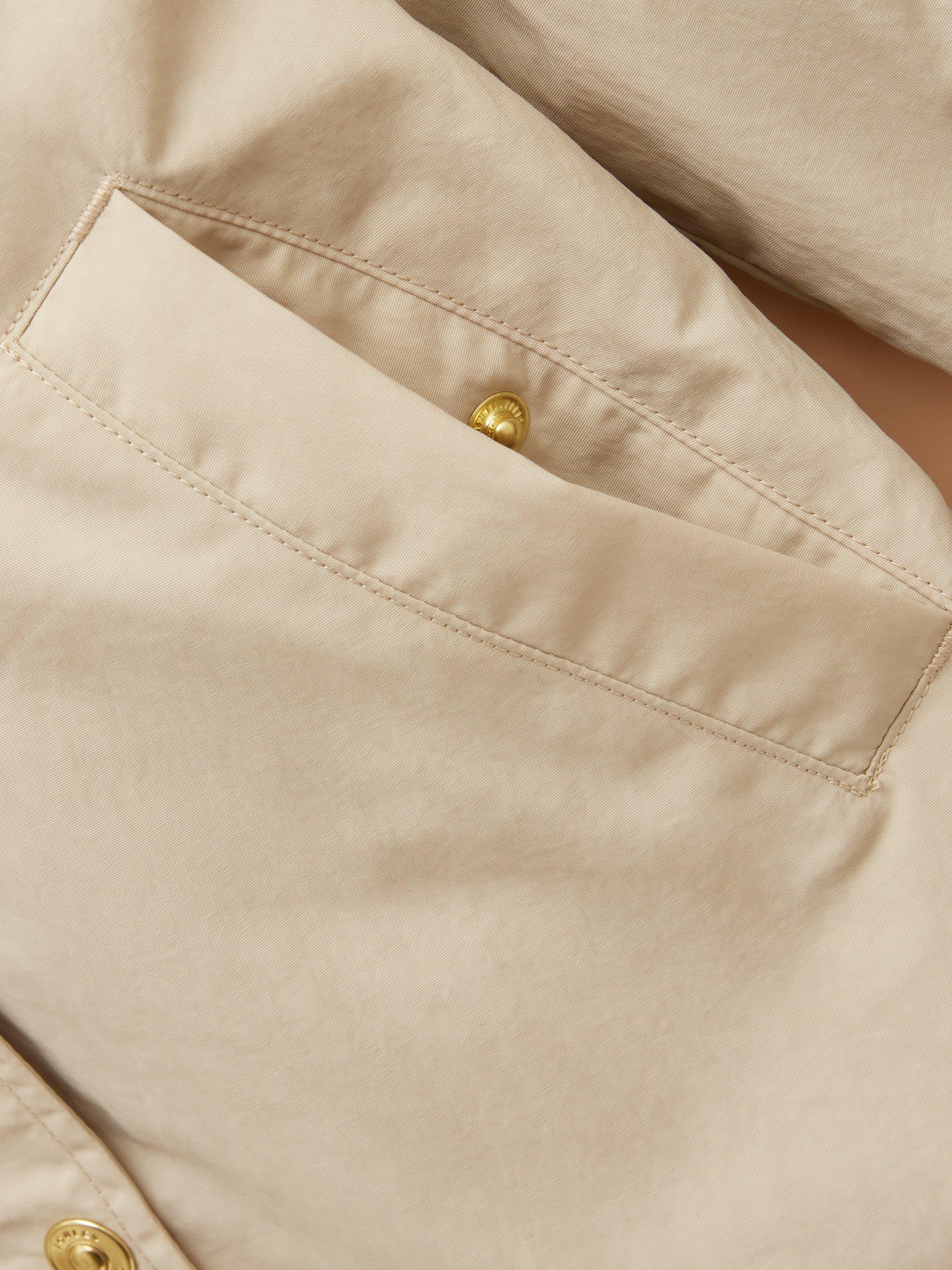 Product image 4 of 6, which shows Joules Kids' Meadow Hooded Raincoat, Stone, 1-2 years