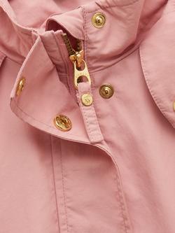 Joules Kids' Long Meadow Hooded Raincoat, Pink - view 2, Pink