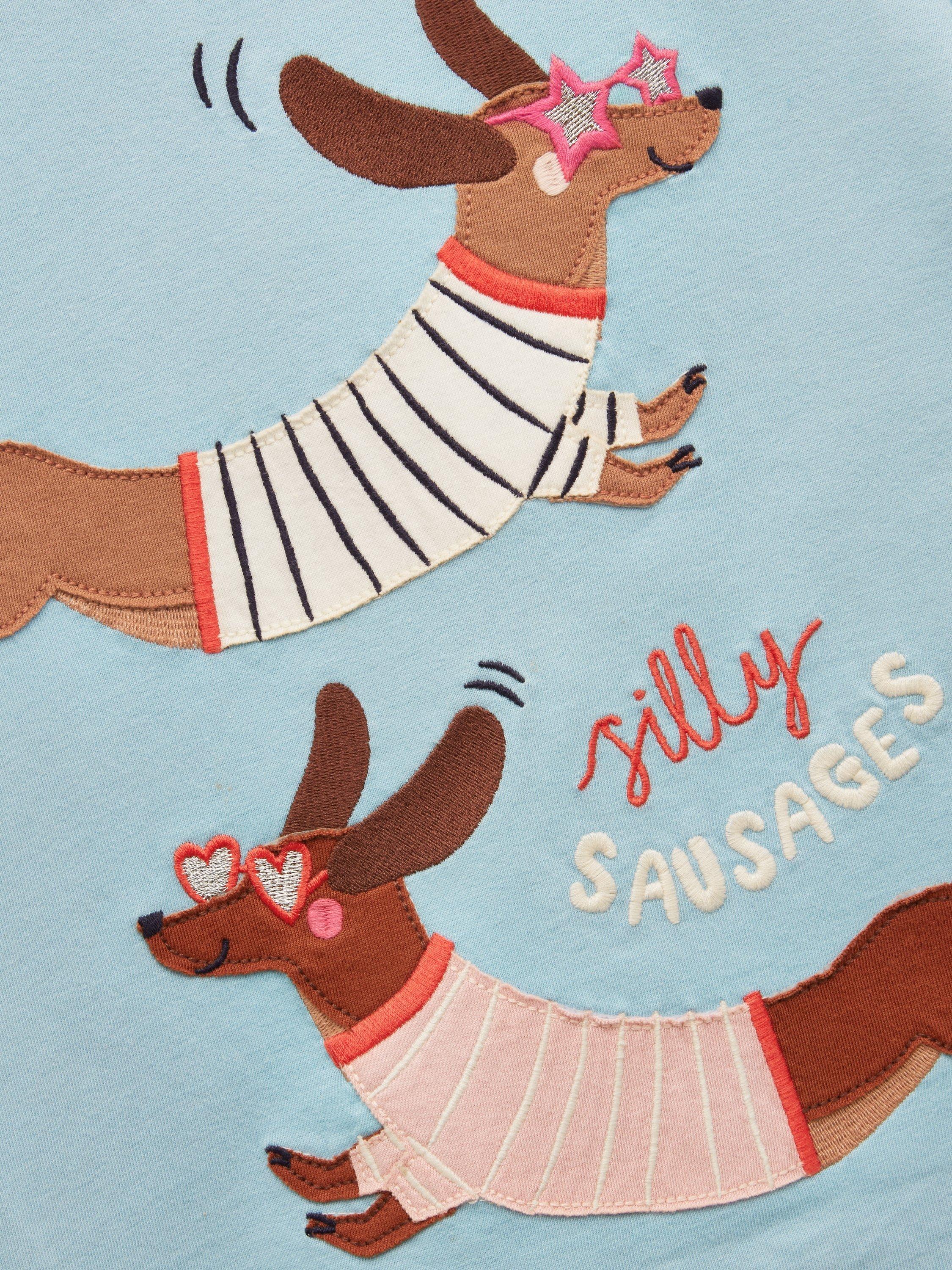 Product image 2 of 4, which shows Joules Kids' Ava Long Sleeve Top, Blue, 1-2 years