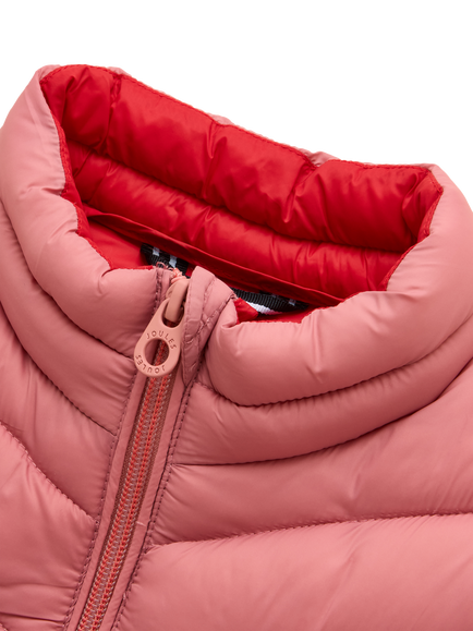 Joules Kids' Crofton Padded Gilet, Pink - view 2, Pink