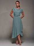 Jolie Moi Textured Jersey Midi Dress, Retro Blue