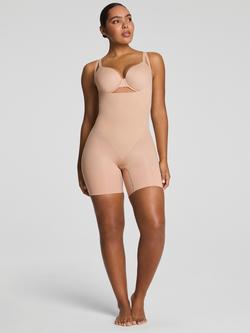 Spanx SPANXsculpt™ GoFigure Open-Bust Mid-Thigh Bodysuit, Chai