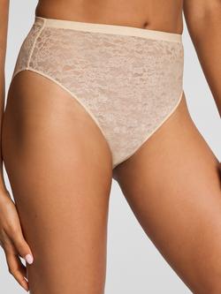 Spanx SPANXsupersmooth™ Light Compression Day to Date Night Lace Hi-Leg Knickers, Toasted Coconut