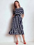 Boden Blanca Striped Spotty Midi Tea Dress