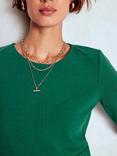 Boden Cornelia Ottoman Dress, Emerald Night