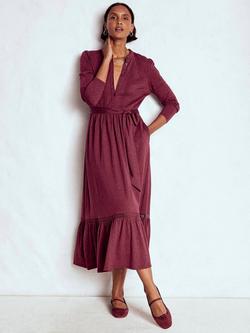 Boden Edwina Jersey Shirt Dress, Deep Wisteria, Deep Wisteria