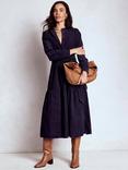 Boden Cecily Corduroy Long Sleeve Cotton Midi Dress
