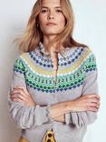 Boden Fae Fair Isle Frill Wool Blend Cardigan