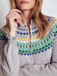 Boden Fae Fair Isle Frill Wool Blend Cardigan